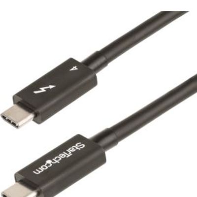 StarTech.com TBLT4MM50CM Thunderbolt-kabel 0,5 m 40 Gbit/s Zwart