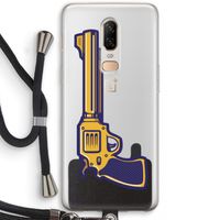 Pew Pew Pew: OnePlus 6 Transparant Hoesje met koord