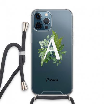 Green Brush: iPhone 13 Pro Max Transparant Hoesje met koord