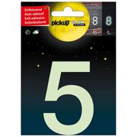 Glow in the dark Nummer 5 - 75 mm zelfklevend.