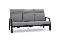 Trestino verstelbare loungebank lectoure 3-zits zwart