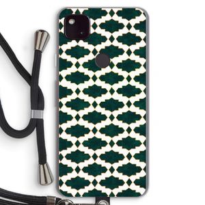 Moroccan tiles: Pixel 4a 5G Transparant Hoesje met koord