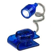 Blauw lees lampje op klem 4 cm   -