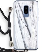 Gestreepte marmer: Samsung Galaxy S9 Plus Transparant Hoesje met koord