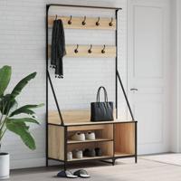 VidaXL Kledingrek met schoenenrek 100x41x184 cm sonoma eikenkleurig