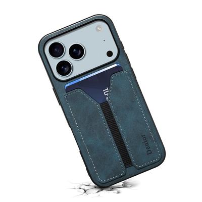 Denior iPhone 17 Pro Max hoesje - Backcover met kaarthouder - Blauw