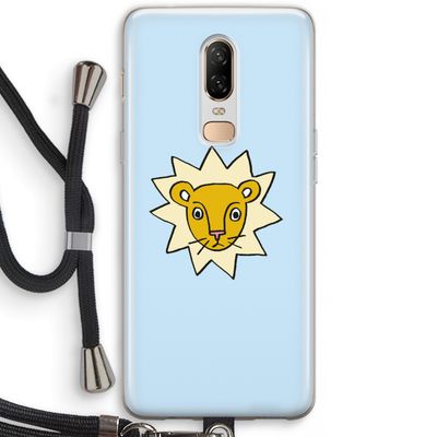 Kleine leeuw: OnePlus 6 Transparant Hoesje met koord