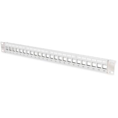 Digitus Patch-Panel 24 poorten Netwerkpatchpaneel 483 mm (19) Zonder connectoren 1 HE Meerdere kleuren Niet ingericht