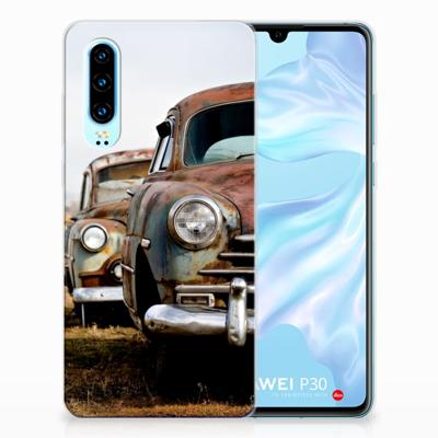 Huawei P30 | Siliconen hoesje | met foto Vintage Auto