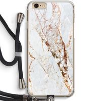 Goud marmer: iPhone 6 / 6S Transparant Hoesje met koord