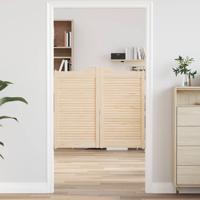 Draaideuren louvredesign 1-paar 90x100 cm massief grenenhout