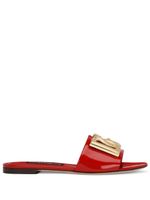 Dolce & Gabbana sandales en cuir à logo DG - Rouge