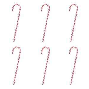 6x Kerstboomhangers zuurstokken 13 cm