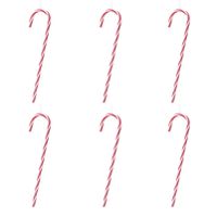 6x Kerstboomhangers zuurstokken 13 cm