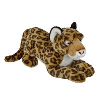 Pluche bruine jaguar/luipaard knuffel 50 cm speelgoed - thumbnail