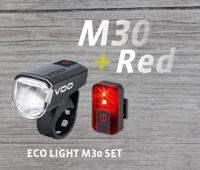 VDO verlichtingsset eco light m30 fl usb 30 lux + red rl