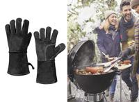 Michelino barbecuehandschoenen -Leer - Zwart - thumbnail