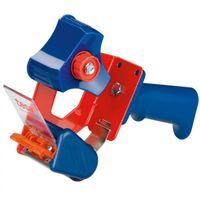 2x Tesa verpakkingstaperoller roldispenser blauw/rood verpakkingsbenodigdheden