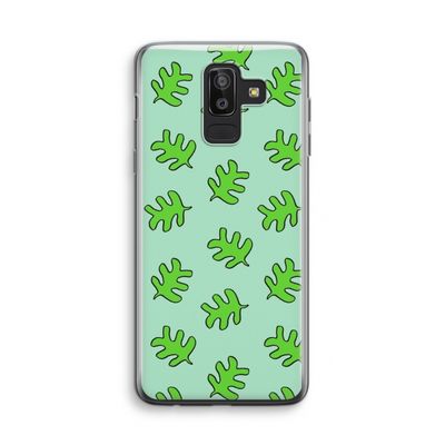 Groene blaadjes: Samsung Galaxy J8 (2018) Transparant Hoesje