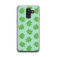 Groene blaadjes: Samsung Galaxy J8 (2018) Transparant Hoesje
