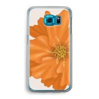 Orange Ellila flower: Samsung Galaxy S6 Transparant Hoesje