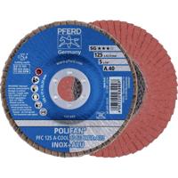PFERD TOOLS 67754125 PFC 125 A-COOL 40 SG INOX+ALU Lamellenschijf Diameter 125 mm Boordiameter 22.23 mm Aluminium, Non-ferrometaal, RVS 10 stuk(s)
