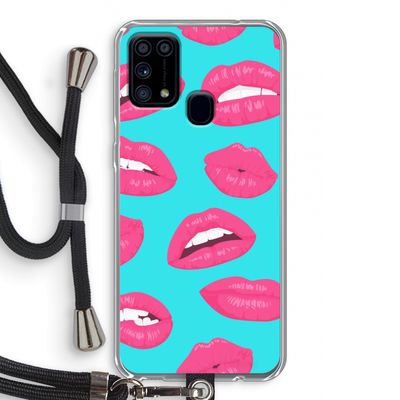 Bite my lip: Samsung Galaxy M31 Transparant Hoesje met koord