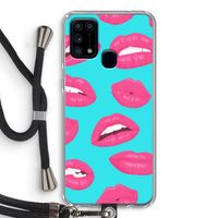 Bite my lip: Samsung Galaxy M31 Transparant Hoesje met koord