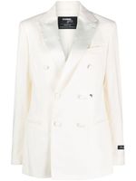 HommeGirls blazer en laine à boutonnière croisée - Blanc