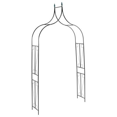 VidaXL Tuinboog 120x38x258 cm ijzer donkergroen