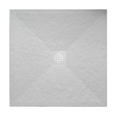 Douchebak Wiesbaden Stonea | 90x90x3 cm | Excl.Sifon | Composiet | Antislip | Mat wit