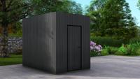 Poolhouse Trendy 204x304 cm - compleet zwart gecoat- Plat dak- - Van Kooten Poolhouse Trendy 204x304 cm - compleet zwart gecoat- Plat dak- - Van Kooten