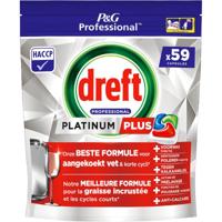 Dreft Platinum Plus Regular vaatwastabletten, pak van 59 capsules