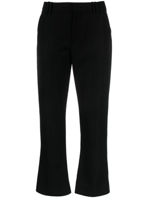 Balmain pantalon en laine vierge à coupe courte - Noir