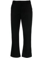 Balmain pantalon en laine vierge à coupe courte - Noir - thumbnail