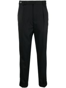 Brunello Cucinelli pantalon de costume en laine vierge à coupe courte - Noir