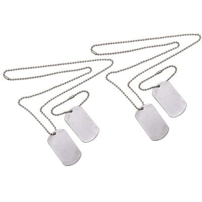 Leger thema ketting - 20x - 2 Dogtags - zilver - soldaten verkleed accessoire