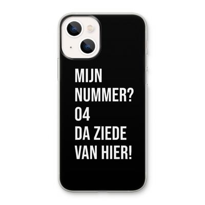 Da ziede van hier - Zwart: iPhone 13 Transparant Hoesje