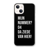 Da ziede van hier - Zwart: iPhone 13 Transparant Hoesje Da ziede van hier - Zwart: iPhone 13 Transparant Hoesje