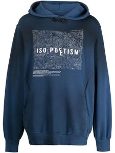 ISO.POETISM hoodie à logo imprimé - Bleu