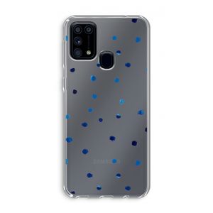 Blauwe stippen: Samsung Galaxy M31 Transparant Hoesje