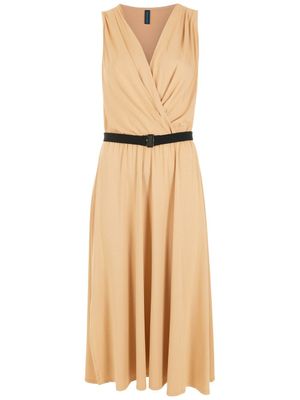 Lygia & Nanny robe croisée à taille ceinturée - Jaune