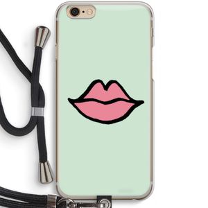 Kusje: iPhone 6 / 6S Transparant Hoesje met koord