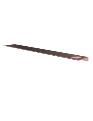 Hotbath &More Planchet 80 cm inclusief bevestigings rails met 1 uitsparing voor een zeepdispenser of beker Geborsteld koper PVD