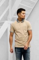 Versace Jeans Couture Baroque Collar Polo Heren Beige - Maat S - Kleur: BeigeBlauw | Soccerfanshop