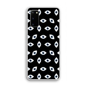 Eyes pattern: Samsung Galaxy S20 Transparant Hoesje