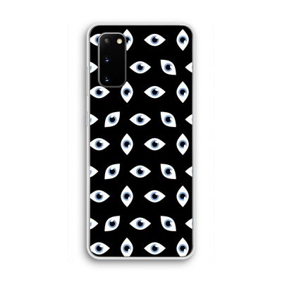 Eyes pattern: Samsung Galaxy S20 Transparant Hoesje