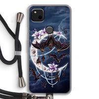 Vleermuizen Maan: Pixel 4a Transparant Hoesje met koord
