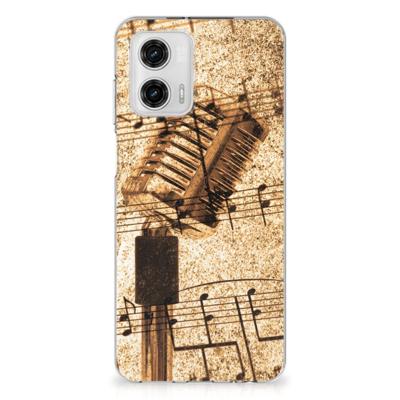 Motorola Moto G73 | Siliconen hoesje | met foto Bladmuziek