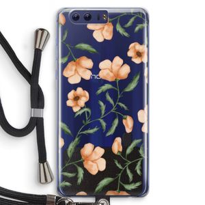 Peachy flowers: Honor 9 Transparant Hoesje met koord